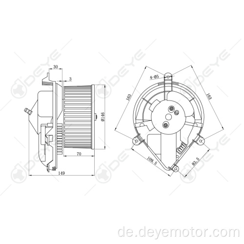 Klimagebläsemotor für PEUGEOT 306 CITROEN